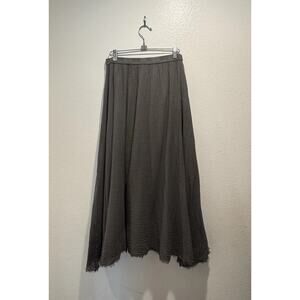 ATELIERS FRANCAIS DE CONFECTION Size TU Gray Gauze Asymmetrical Skirt Boho READ